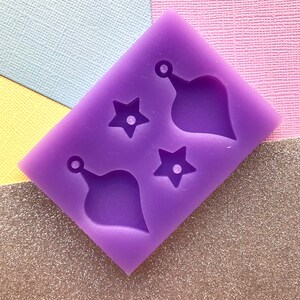 Christmas Pointy Bauble Silicone Mould | Earring moulds