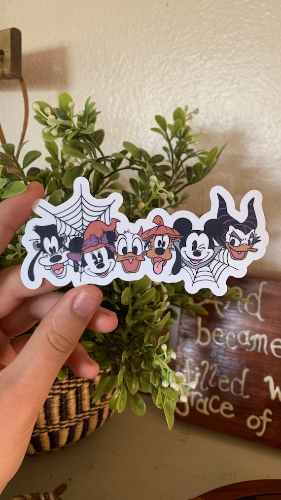 Mickey and Friends Halloween Sticker: Waterproof Laptop Decal
