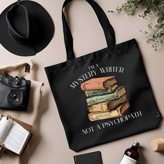 Mystery Writer Eco-Friendly Tote Bag | Funny Literary-Themed Gift for Authors | Sustainable & Humorous Accessory | Gift For Readers
