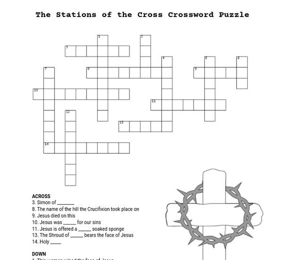 Stations of the Cross Crossword Puzzle PDF - Etsy Canada Stations of the Cross Crossword Puzzle PDF - Etsy Canada