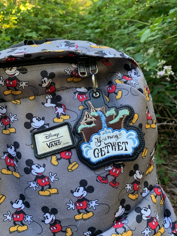 Splash Mountain Embroidered Key Fob: You May Get Wet Bag Tag