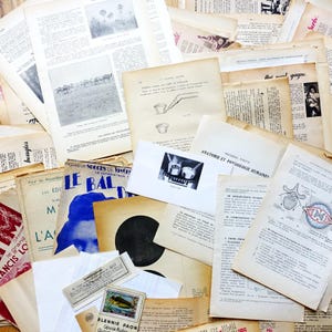 Paper Bundle - Lot 20 documents 1945-1960 - Junk journaling scrapbooking collages vintage origami ephemera craft papier maché papier vieilli