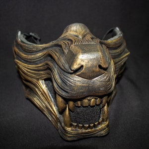 Wolf Oni berserk Menpo Mask Samurai fenrir