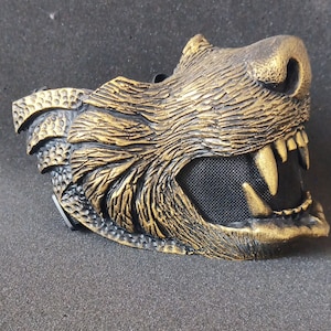 mask gold bear