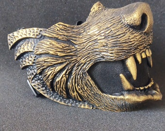 mask gold bear