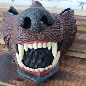 Mask Bear grizzly. Russian bear