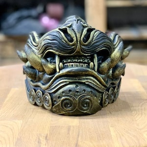 VINTAGE Mask Lion Mask Samurai Mask Samurai Armor Cosplay