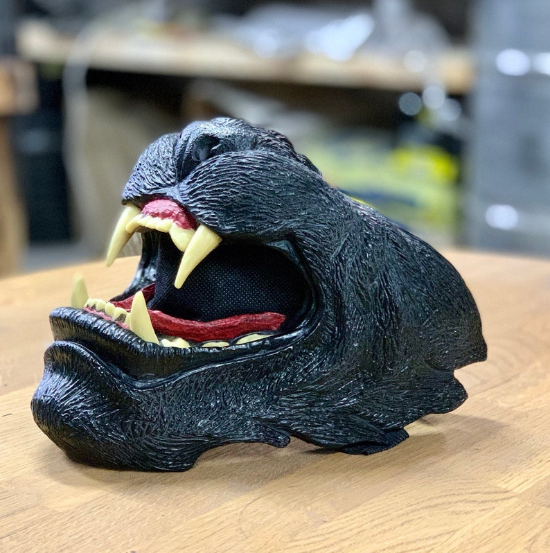 black panther mask samurai animal grin black panther mask samurai animal grin