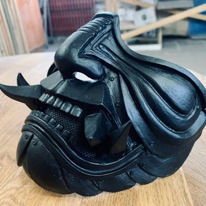 Half Gezicht Samurai Masker Oni Mempo Armor Japans Zwart