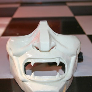 Half Face Assassin Ronin Samurai Mask, Cool Baddass Demon Oni Mempo Japanese