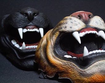 Máscara de tigre, samurái, animal, sonrisa, rey, Tekken