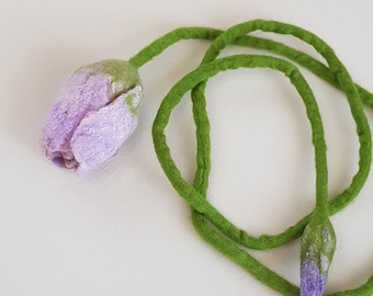 Flower floral necklace with blossom and bud