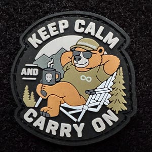 Keep Calm Carry On– Robuster 3D PVC Patch, Tactical Path, EDC, Military Patch, Statement, Tactical Gear, Airsoft