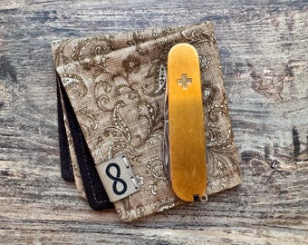 EDC Hank Paisley olive linen