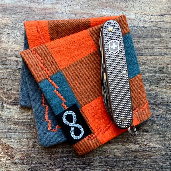 EDC Hank Flanell kariert orange/grau