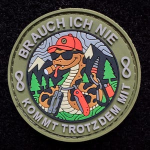 Nunca lo necesito - Parche de PVC 3D resistente, camino táctico, EDC, parche militar, declaración, equipo táctico, airsoft