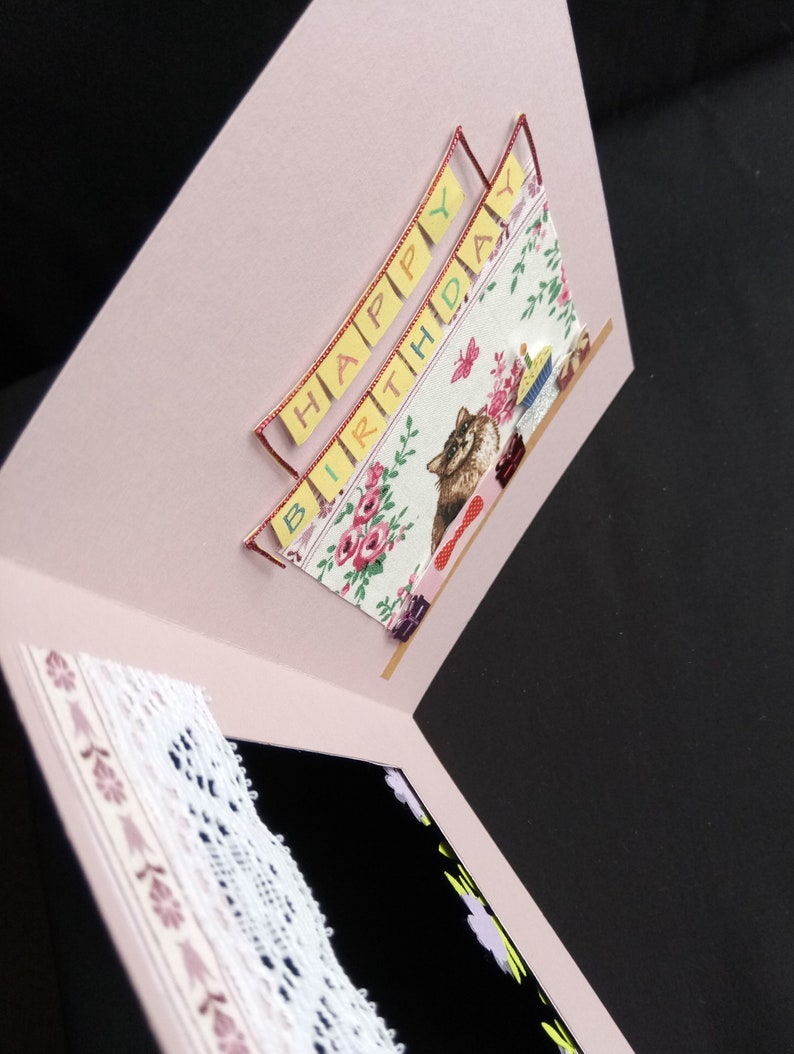 Flower Box Birthday Card, Open Window Design, See Item Details Etsy