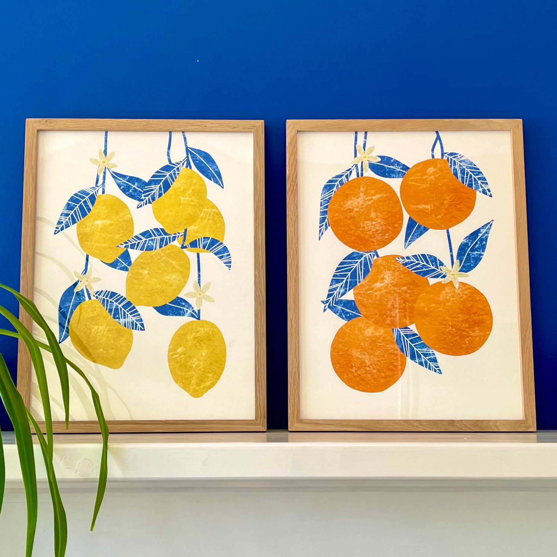 Abstract Oranges Wall Art / Citrus Fruit Print / Orange Blossom Botanical  Print / Kitchen Home Decor / Orange and Blue Art - Etsy