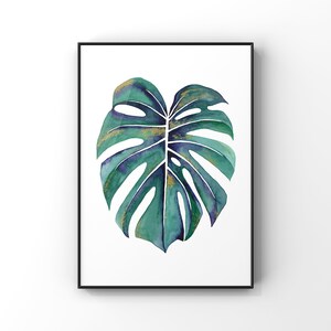 Monstera Deliciosa Blatt Wand Kunst / Schweizer Käse Pflanze Druck / Zimmerpflanze Home Decor