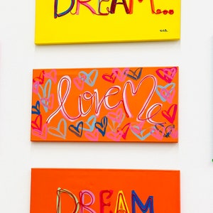 Neon Zeichen Malerei Unikat Geschenkidee Unikat Kunstwerk abstrakte Malerei Licht Dream Zeichen