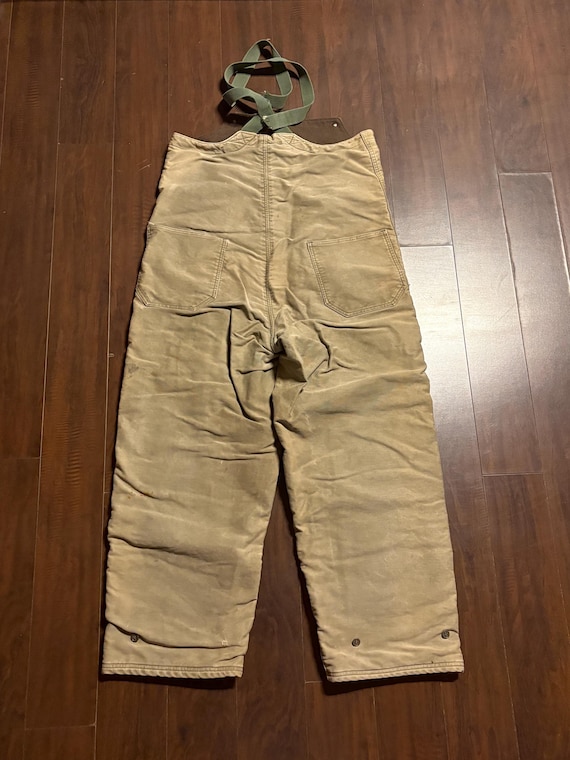 Vintage WW2 USN N1 Deck Trousers Wool Lined Bib Overalls US Navy