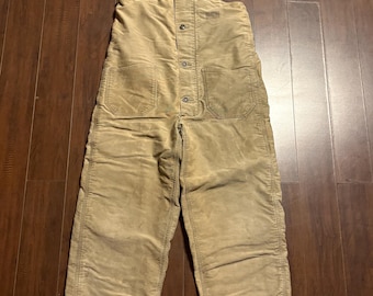 Medium Vintage 40s 50s Military Navy Army USN Deck Bibs Olive