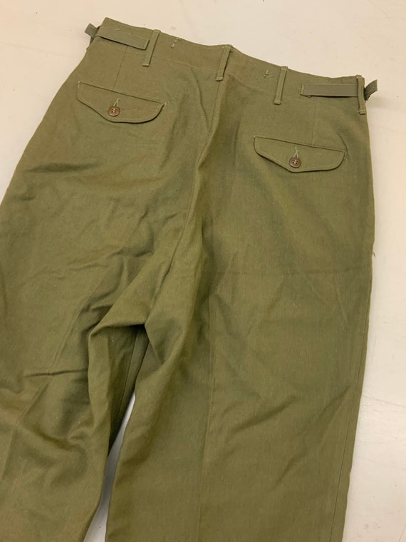 Vintage 1950s US Army Military Wool Field Trousers M-… - Gem