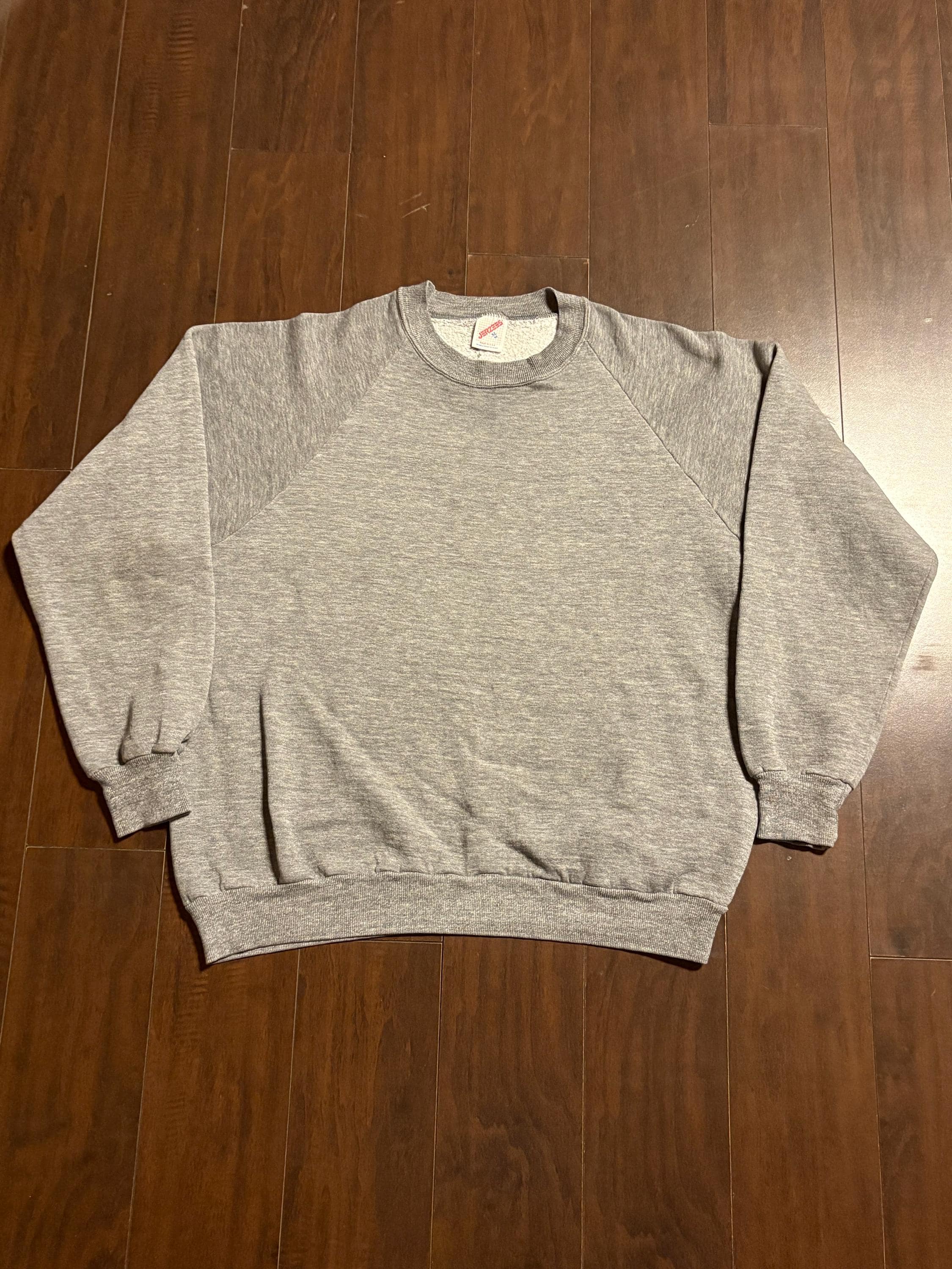 Rare! Jerzees Tag Plain Colour Black 90s Vintage Crewneck