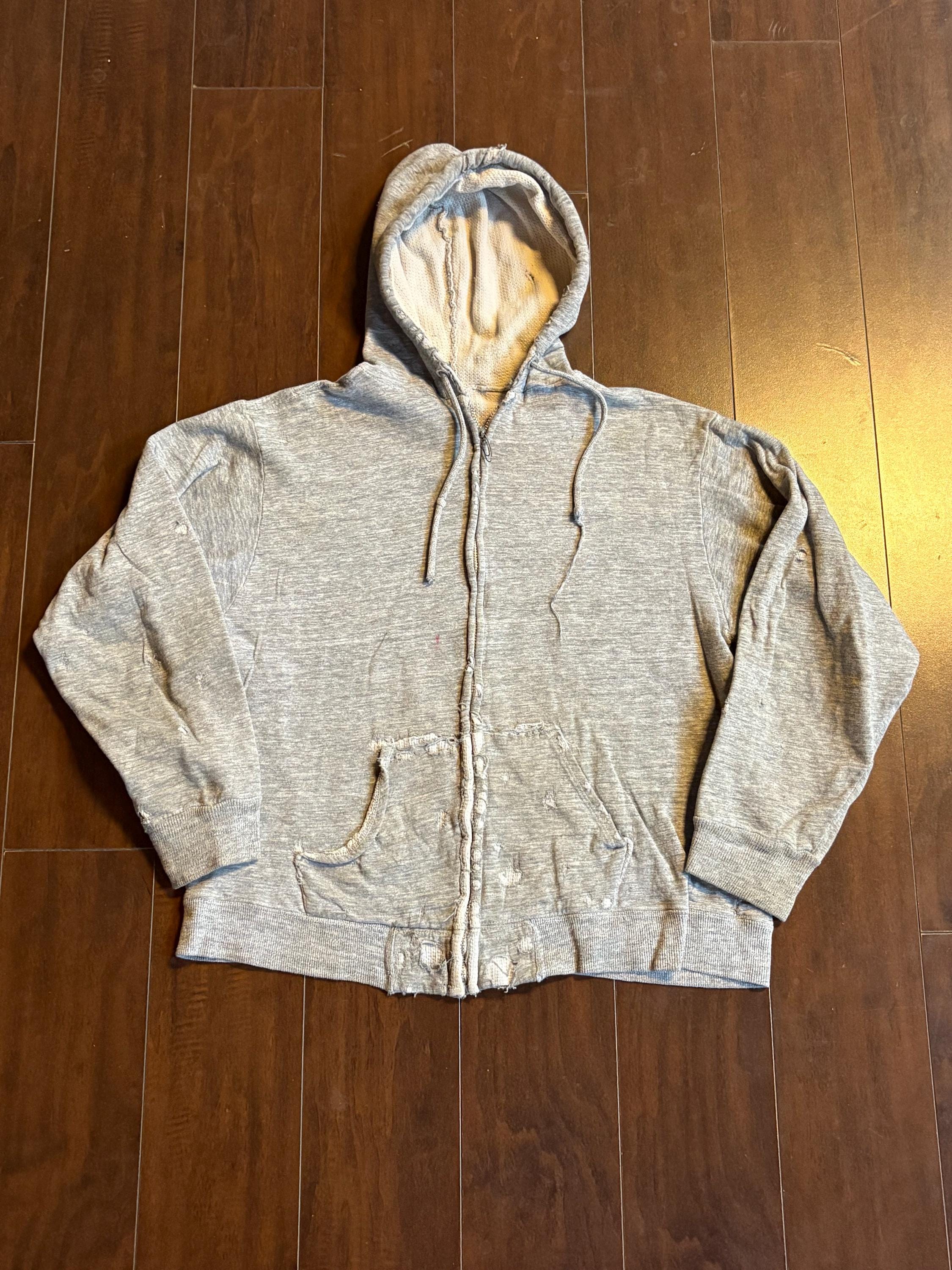 Vintage 60s Thermal Hoodie - Etsy 60's Vintage sweat hoodie /W-FACE