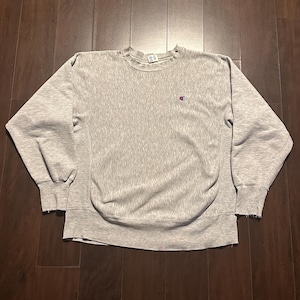 Vintage 1980s Champion Reverse Weave Grey Crewneck Sweatshirt Pullover USA
