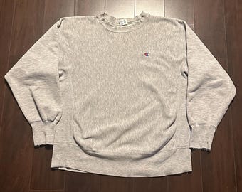 Vintage 1980s/90s Blank White Champion Reverse Weave Full
