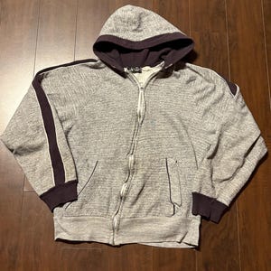 Vtg 70s 80s White Stag Speedo Full Zip up Hooded Sweatshirt
