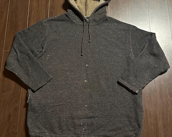 Vintage 1950s Red Sun Faded Blank Hoodie Sweatshirt Pullover
