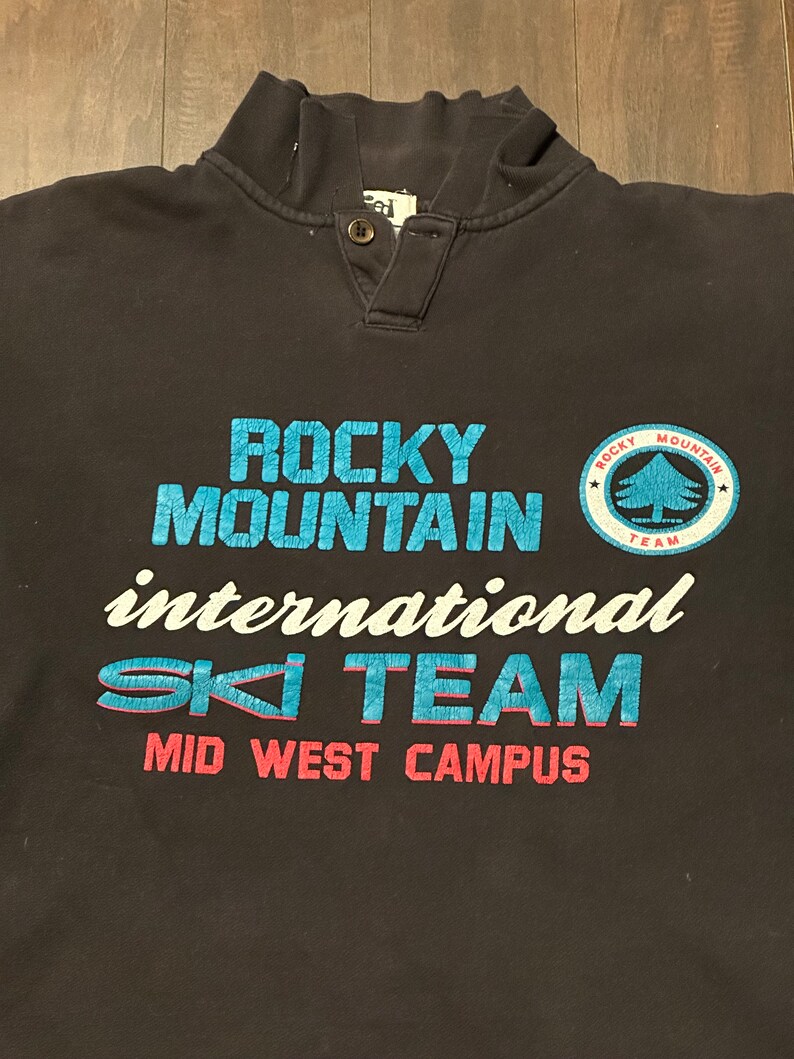 Vintage 1980s Rocky Mountain International Ski Team Crewneck Sweatshirt ...