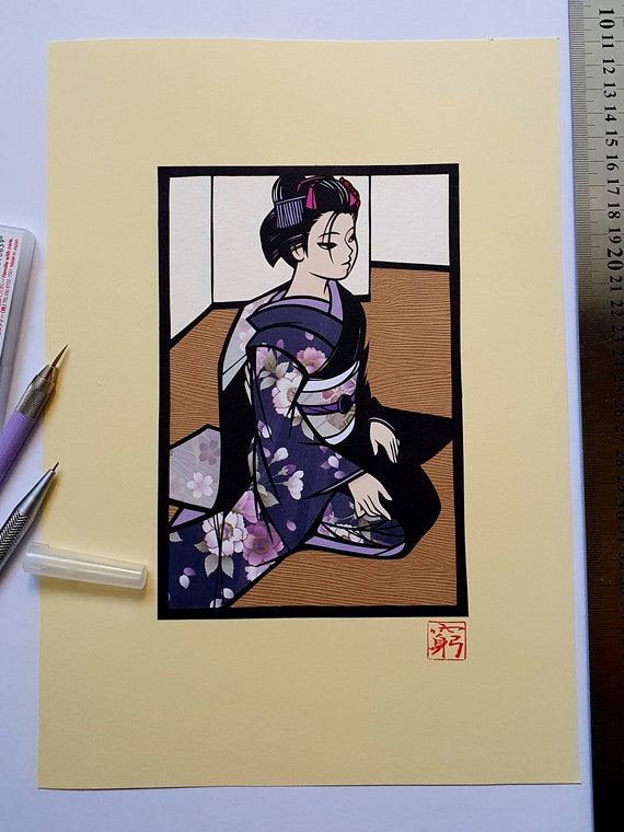 Hand made papercut artwork. A3 poster limited edition paper cutting