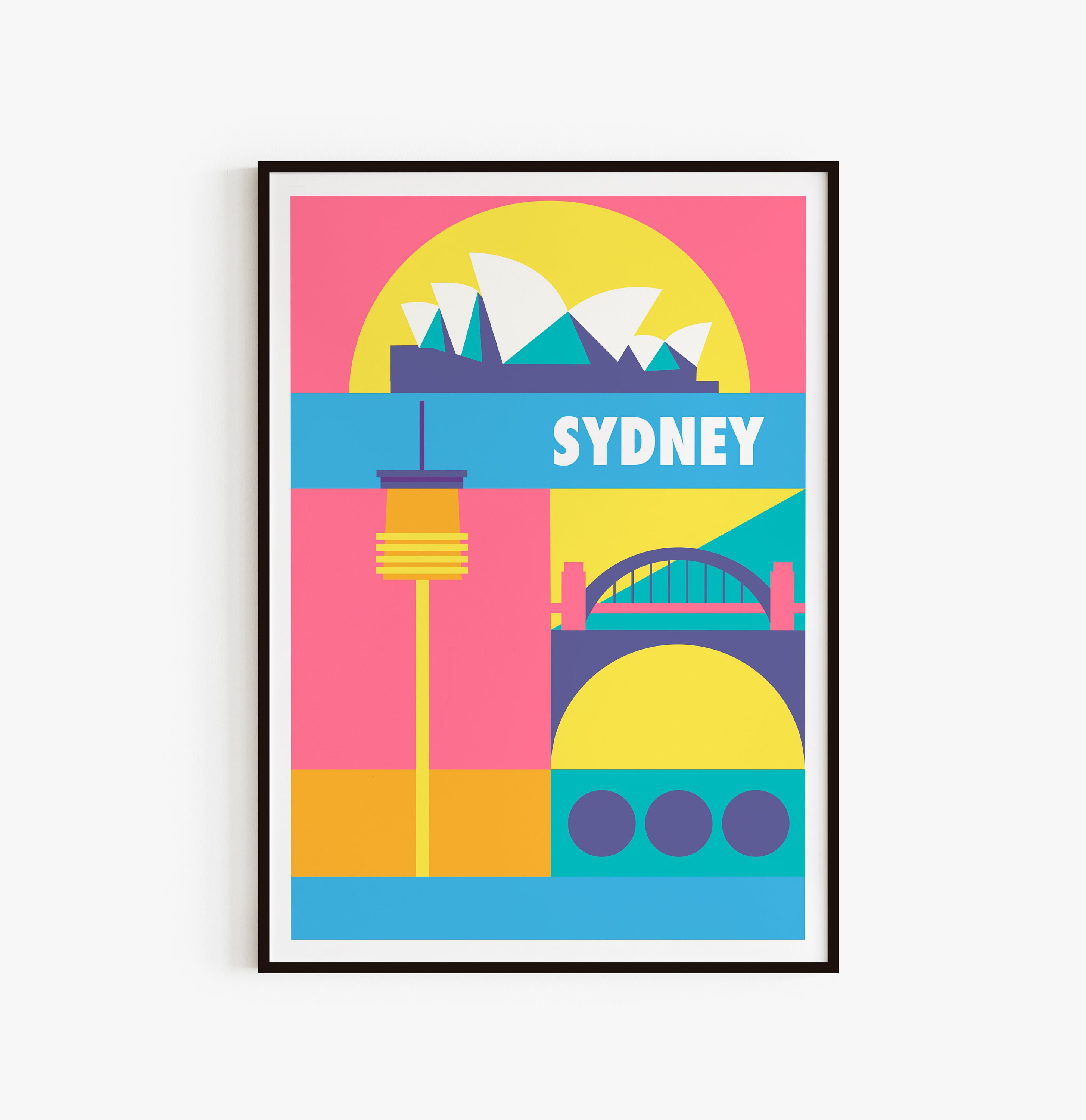 Sydney City Print Sydney Wall Art Abstract City Poster Etsy UK
