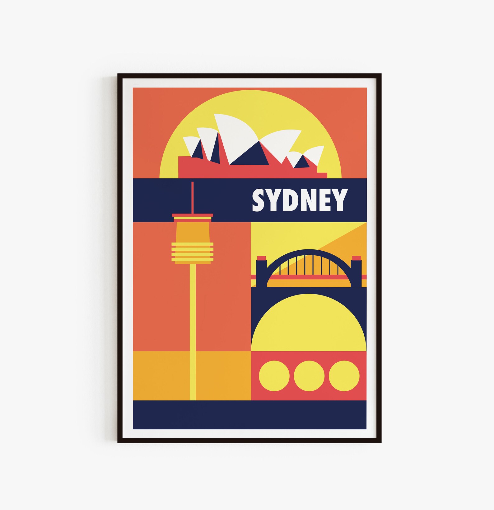 Sydney City Print Sydney Wall Art Abstract City Poster Etsy UK