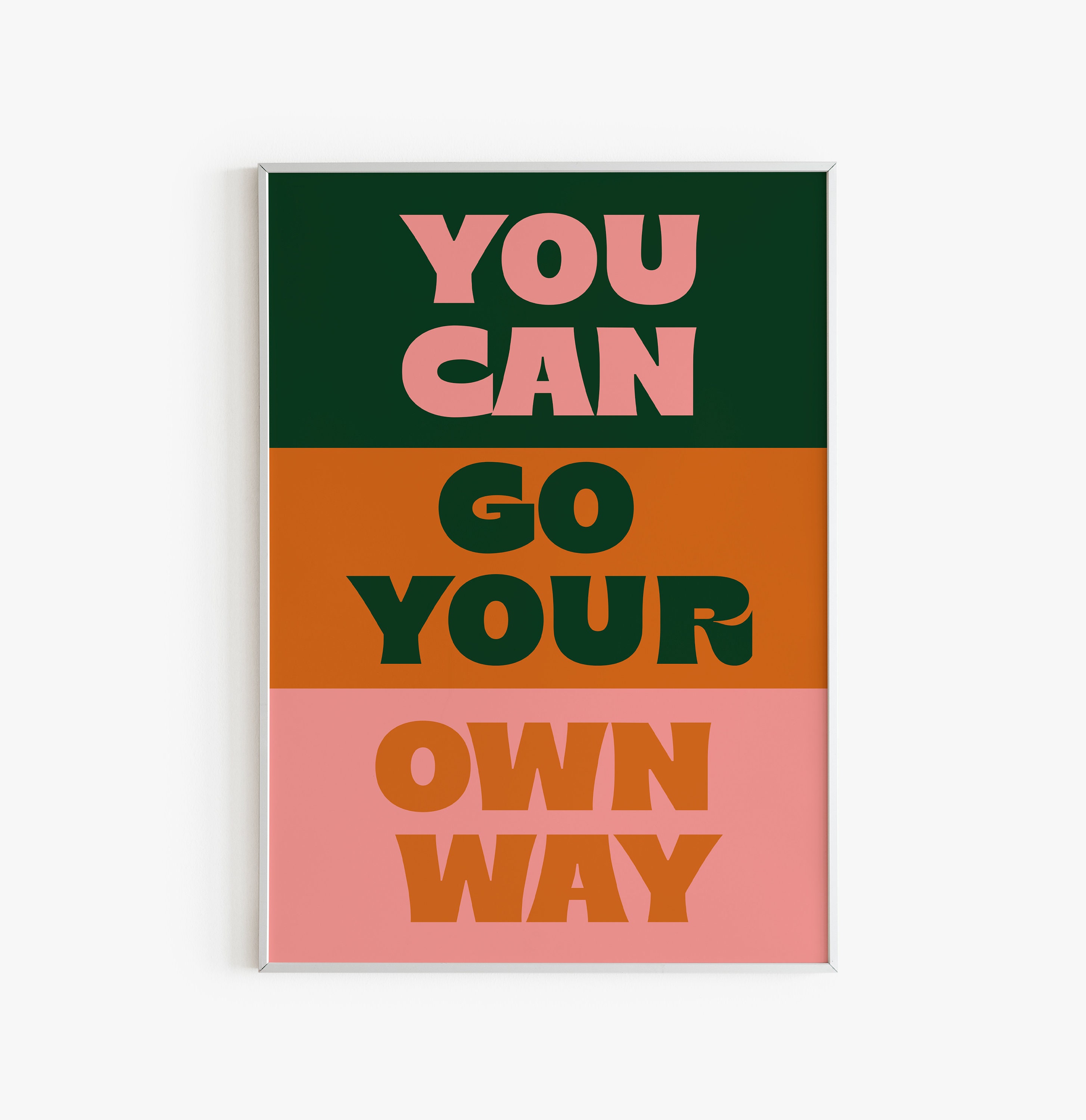 You Can Go Your Own Way Print Colourful Music Lyric Print Etsy UK