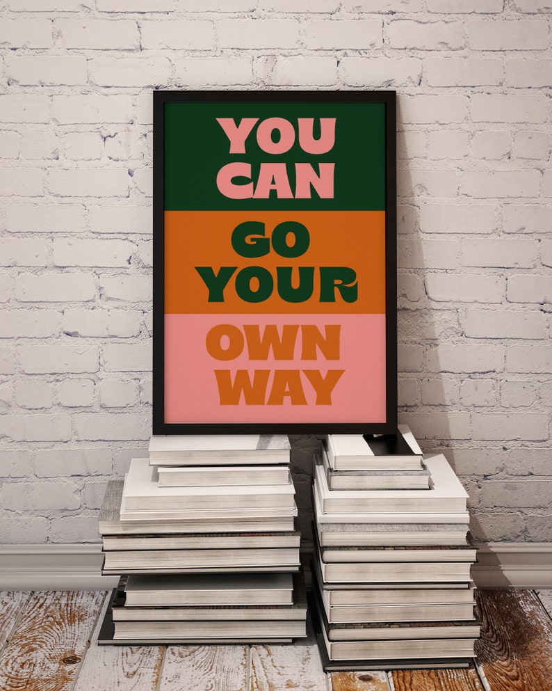 You Can Go Your Own Way Print Colourful Music Lyric Print Etsy UK