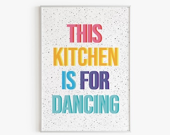 A5-Citation Cette cuisine est for Dancing Imprimé-A4 alimentation cuisine Imprimé Décoration