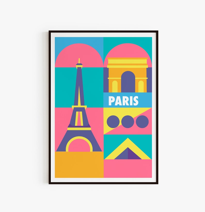 Paris Wall Art Paris City Print Paris Abstract Poster Etsy UK