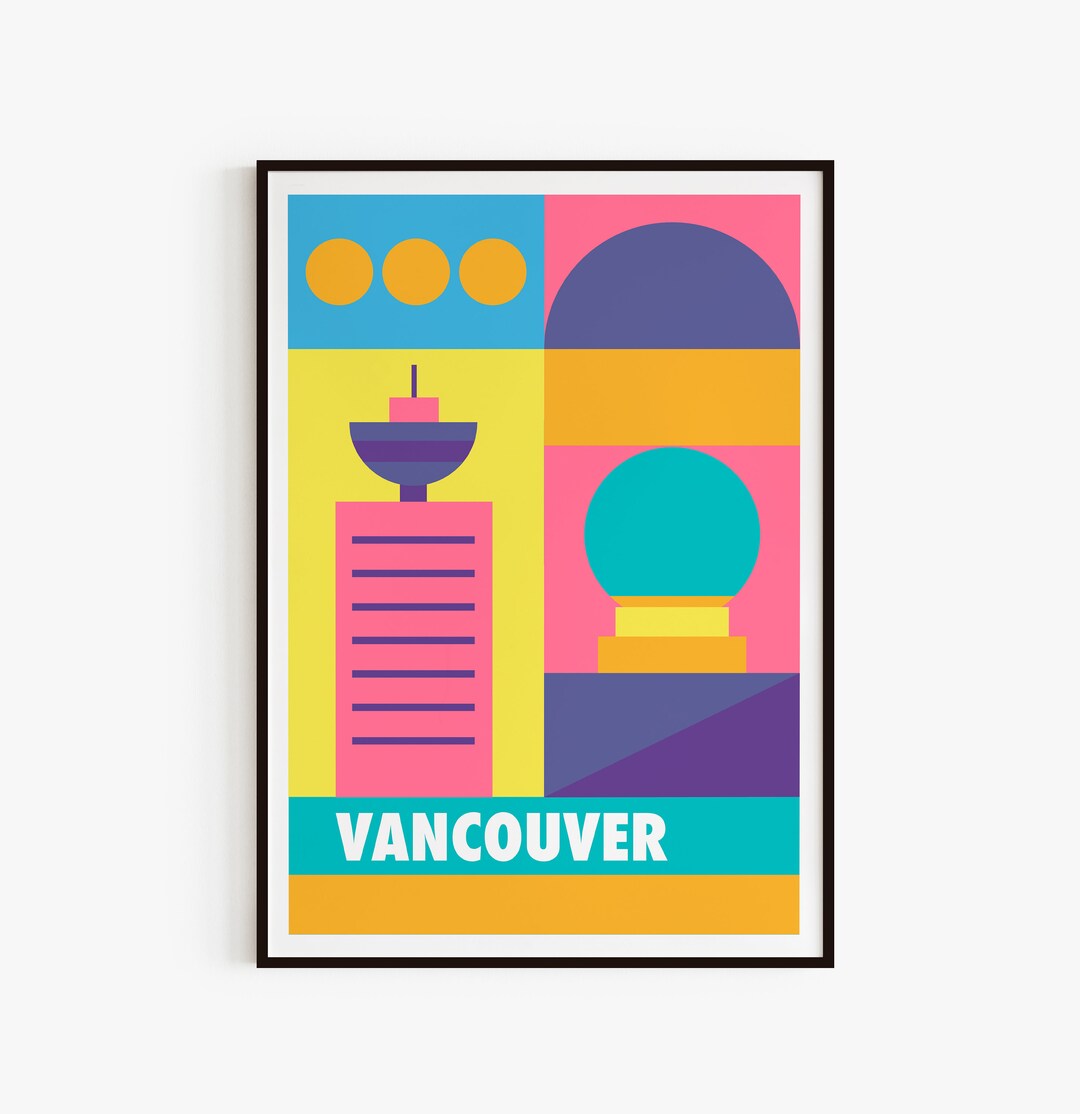 Abstract Vancouver Print Wall Art Poster Geometric Abstract Etsy