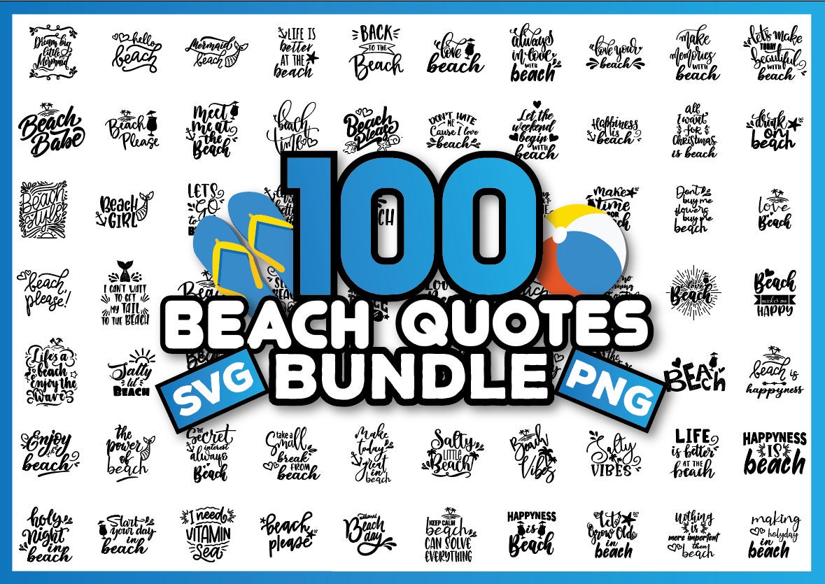 Download Beach Svg Bundle Beach Quotes Svg Summer Bundle SVG Hello | Etsy