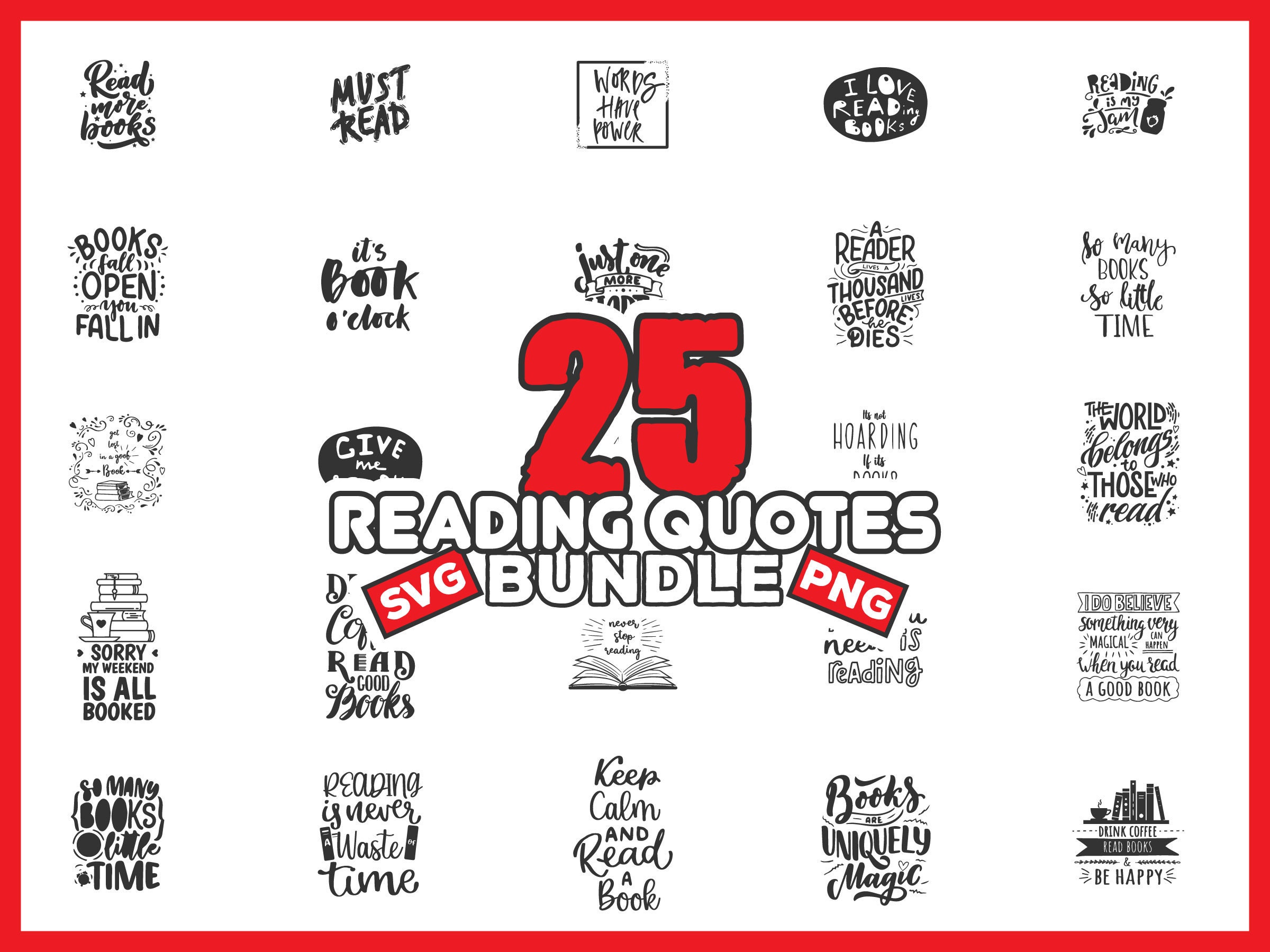 Download 25 Reading Quotes Svg Bundle, Book Svg, Book Lover svg ...