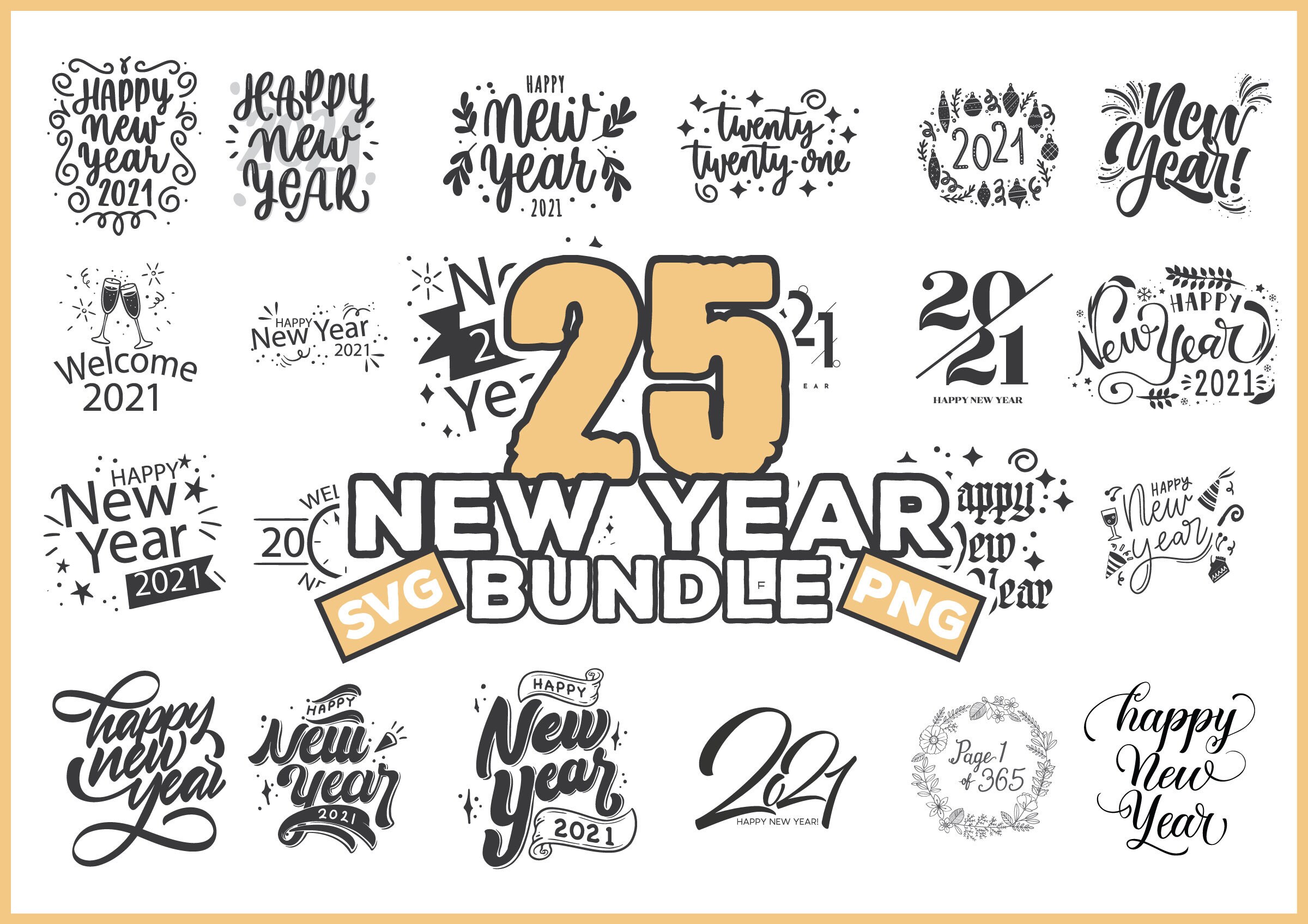 Download New Year SVG Bundle, Happy New Year SVG Files for Cricut ...
