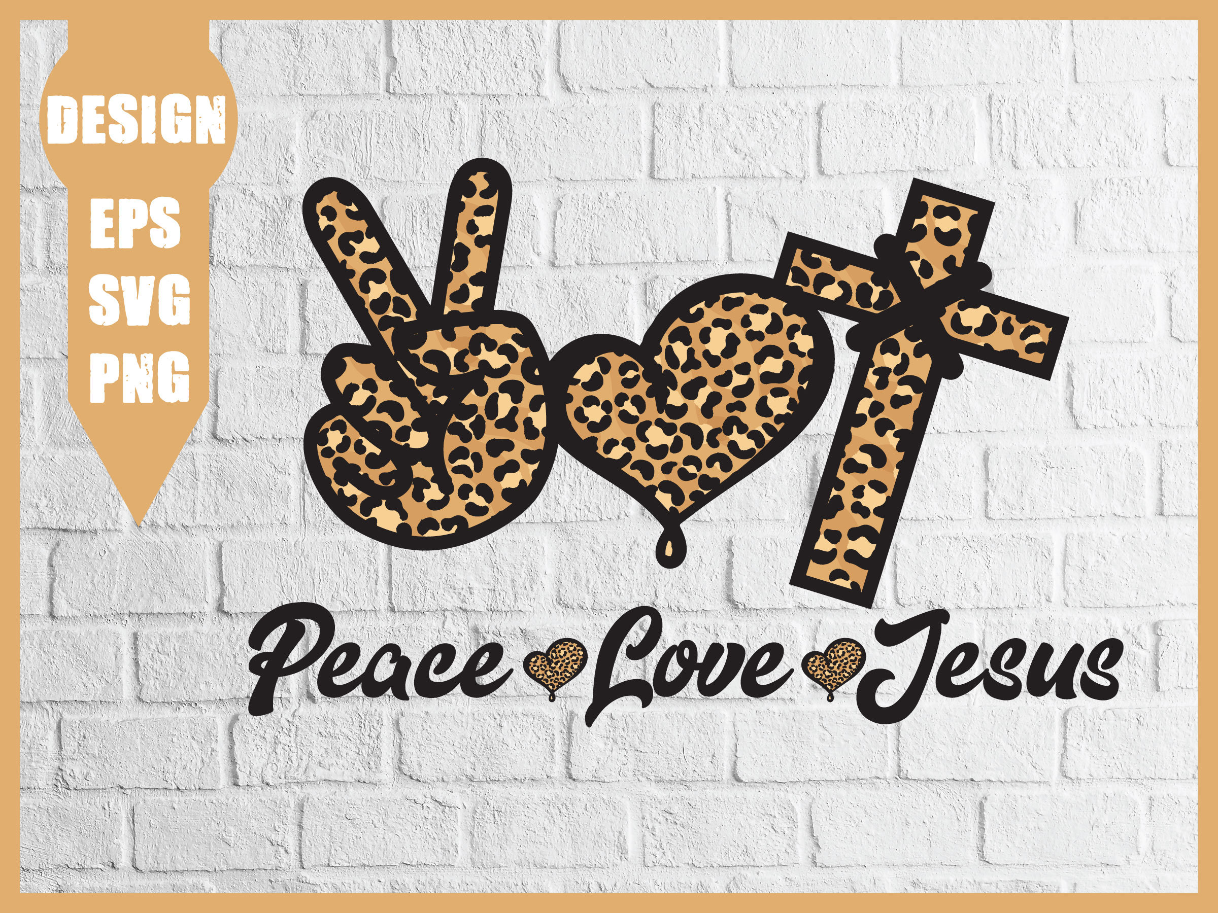 Download Peace Love Jesus Sublimation Svg Png Christian Svg Leopard Print Cross Religious Svg Files For Cricut Silhouette Jesus Vector Clipart
