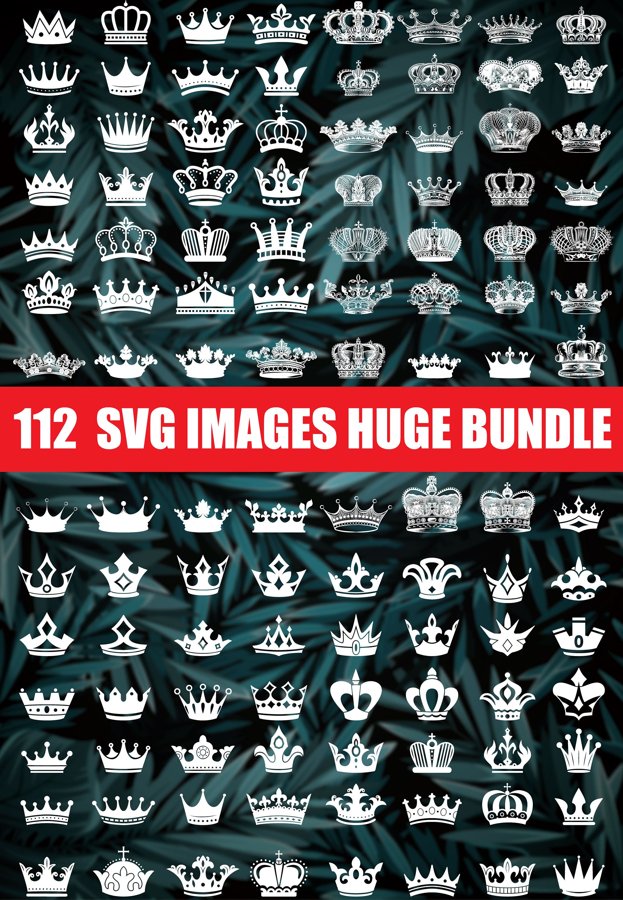 Download Crown Svg Bundle King Crown Svg Queen Crown Svg Crown Svg Files For Cricut Silhouette Crown Vector Png Dxf Clipart Instant Download