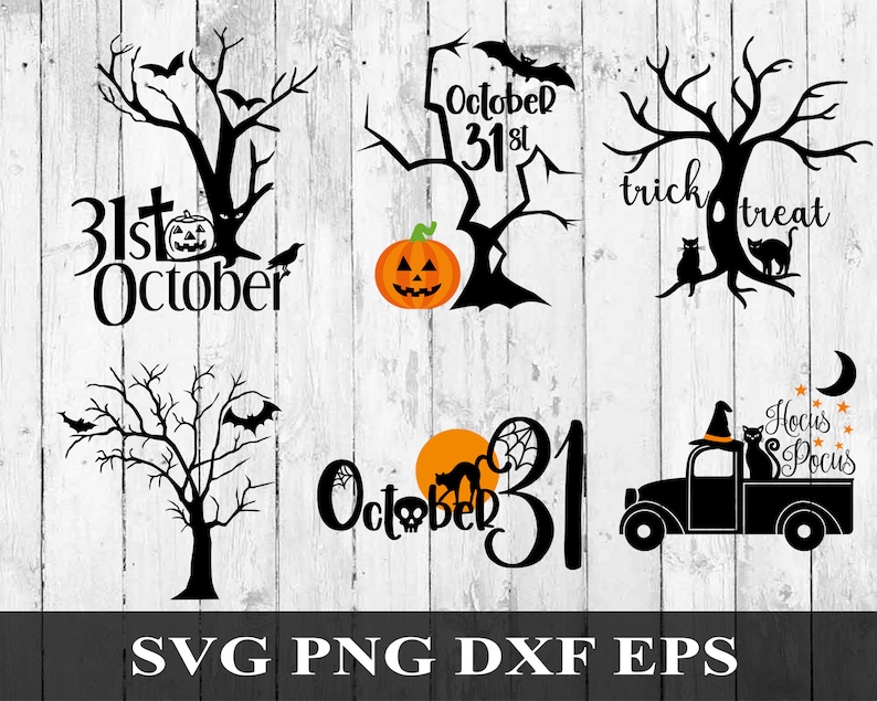 Hocus Pocus Svg Happy Halloween Svg Pumpkin Quote Svg 12 Halloween Svg Files Fall Svg Bundle Witch Svg Png Eps Dxf Trick or Treat Svg