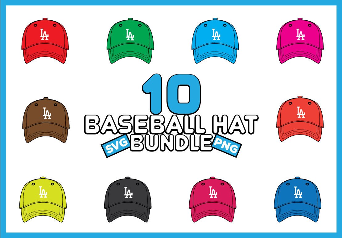 10 Los angeles Cap Svg bundleBaseball Clipart Dodgers Svg Etsy