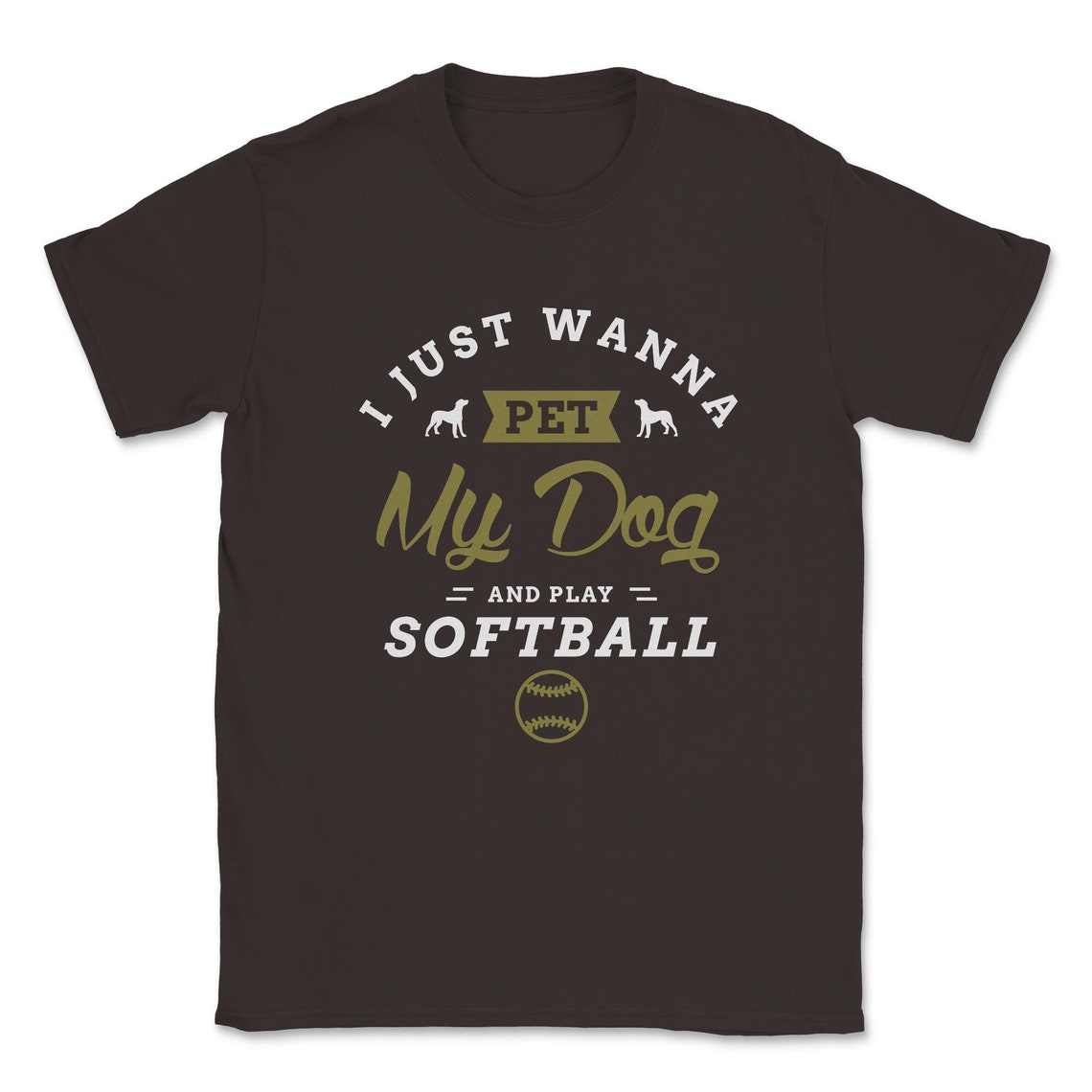 Softball Baseball Dog Apparel Unisex TShirt Etsy